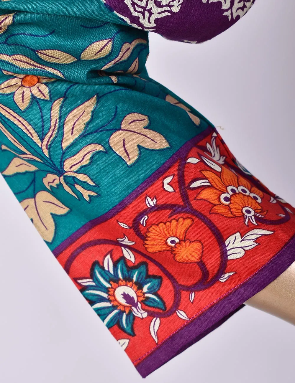 3 Pc Un-stitched Embroidered Lawn - Breezy Beach (ATL-3A-Purple)