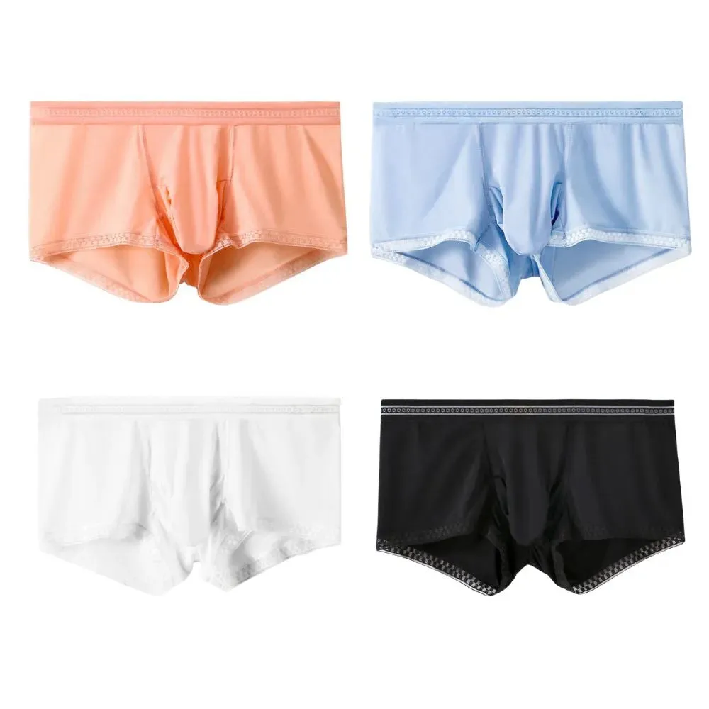 4-Pack Elephant's Trunk Super Thin Ice Silk Underpants for Men JEWYEE FL 1055