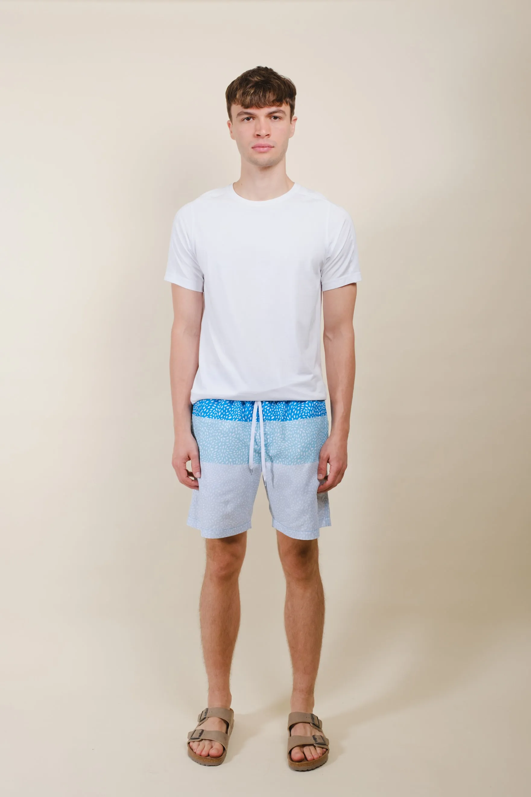 7"  Spotted Stripes Swim Short