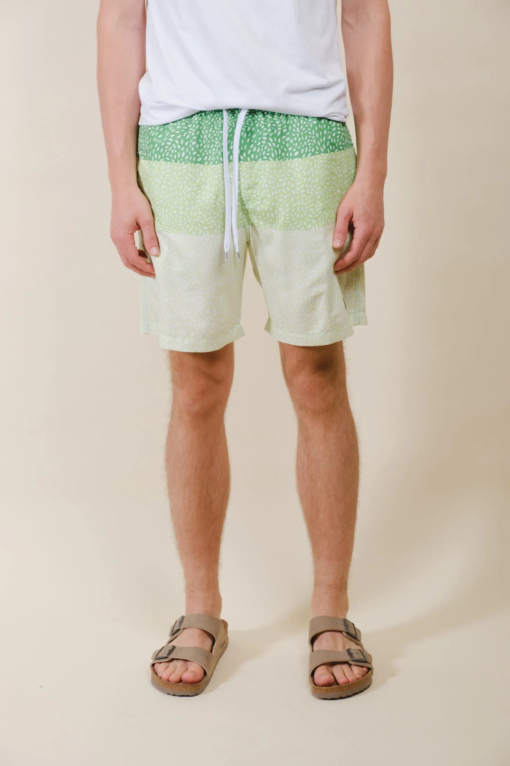 7"  Spotted Stripes Swim Short