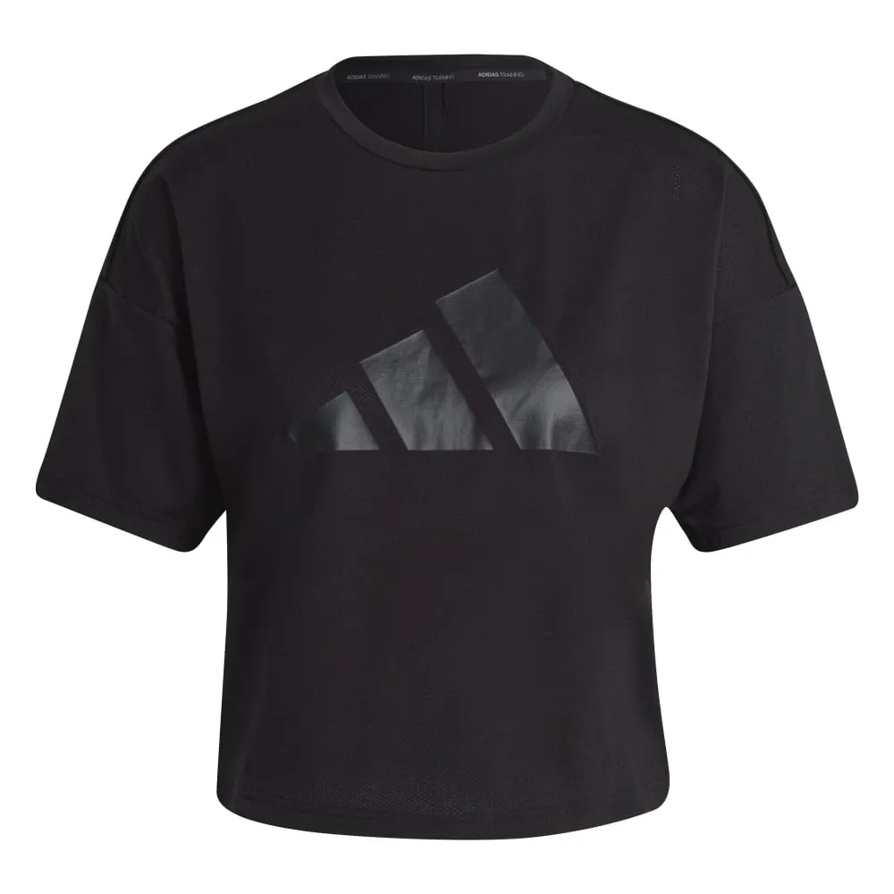 Adidas Womens Train Icons 3 Bar Logo Tee