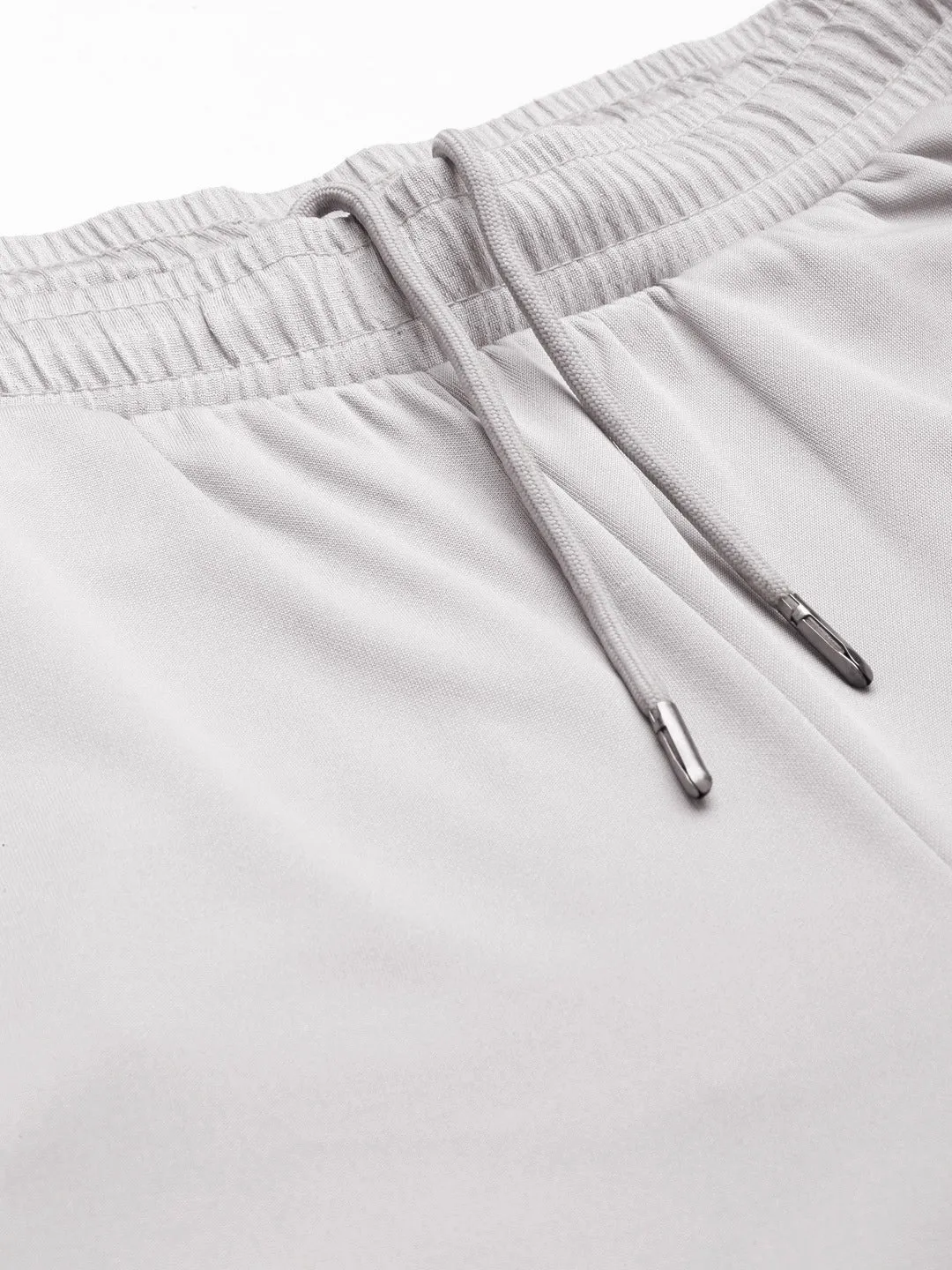 Alcis Men Grey Solid Slim Fit Mid-Rise Regular Track Pants