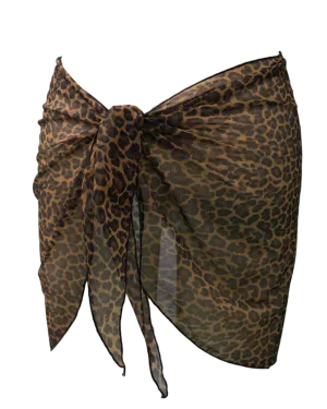 Animal Print Mesh Sarong