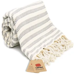 Arpa Peshtemal Beach and Bath Towel - Gray