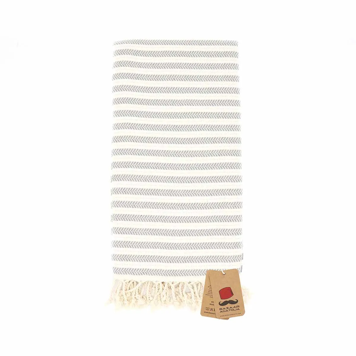 Arpa Peshtemal Beach and Bath Towel - Gray