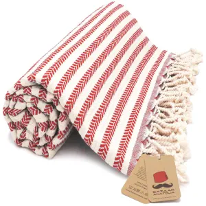 Arpa Peshtemal Beach and Bath Towel - Red