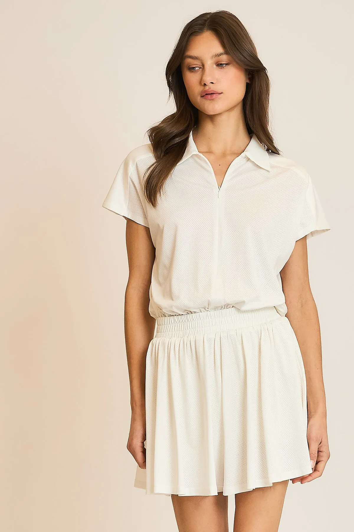 Athletic Mesh Romper by Wishlist | White