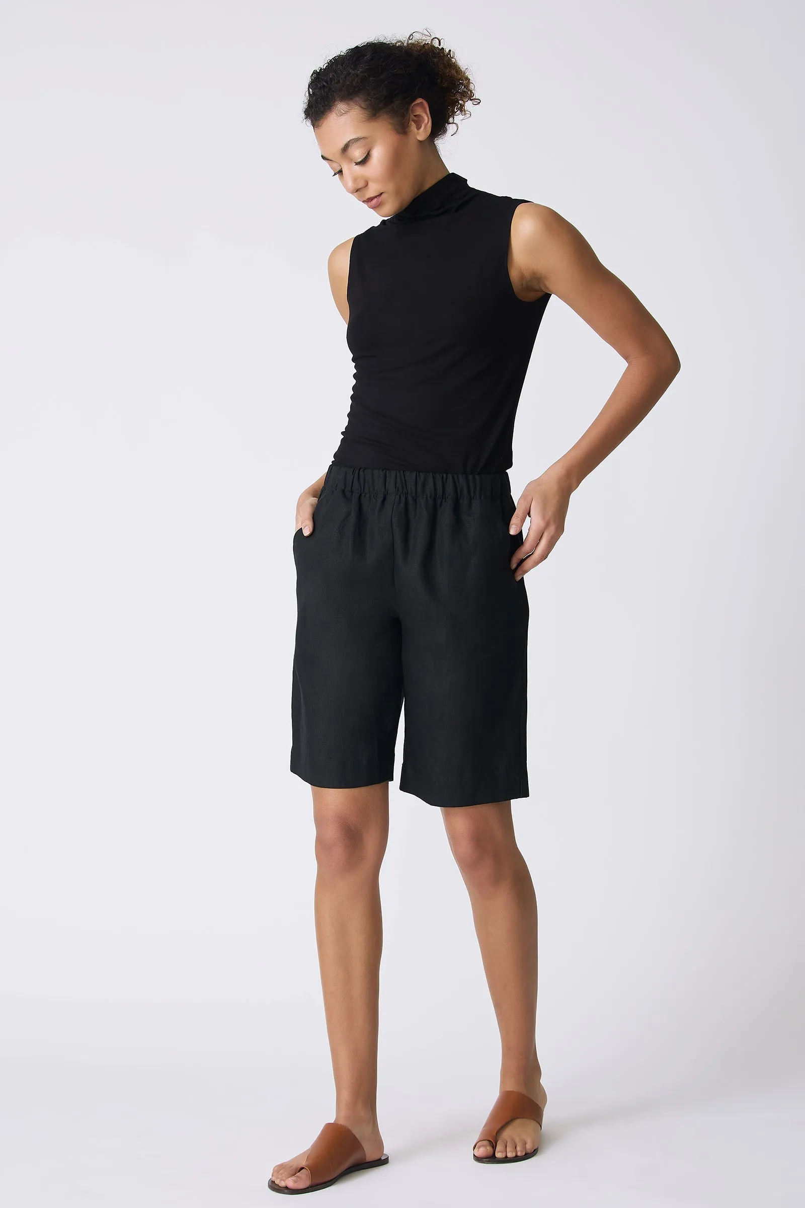 Bahama Short - Black Linen