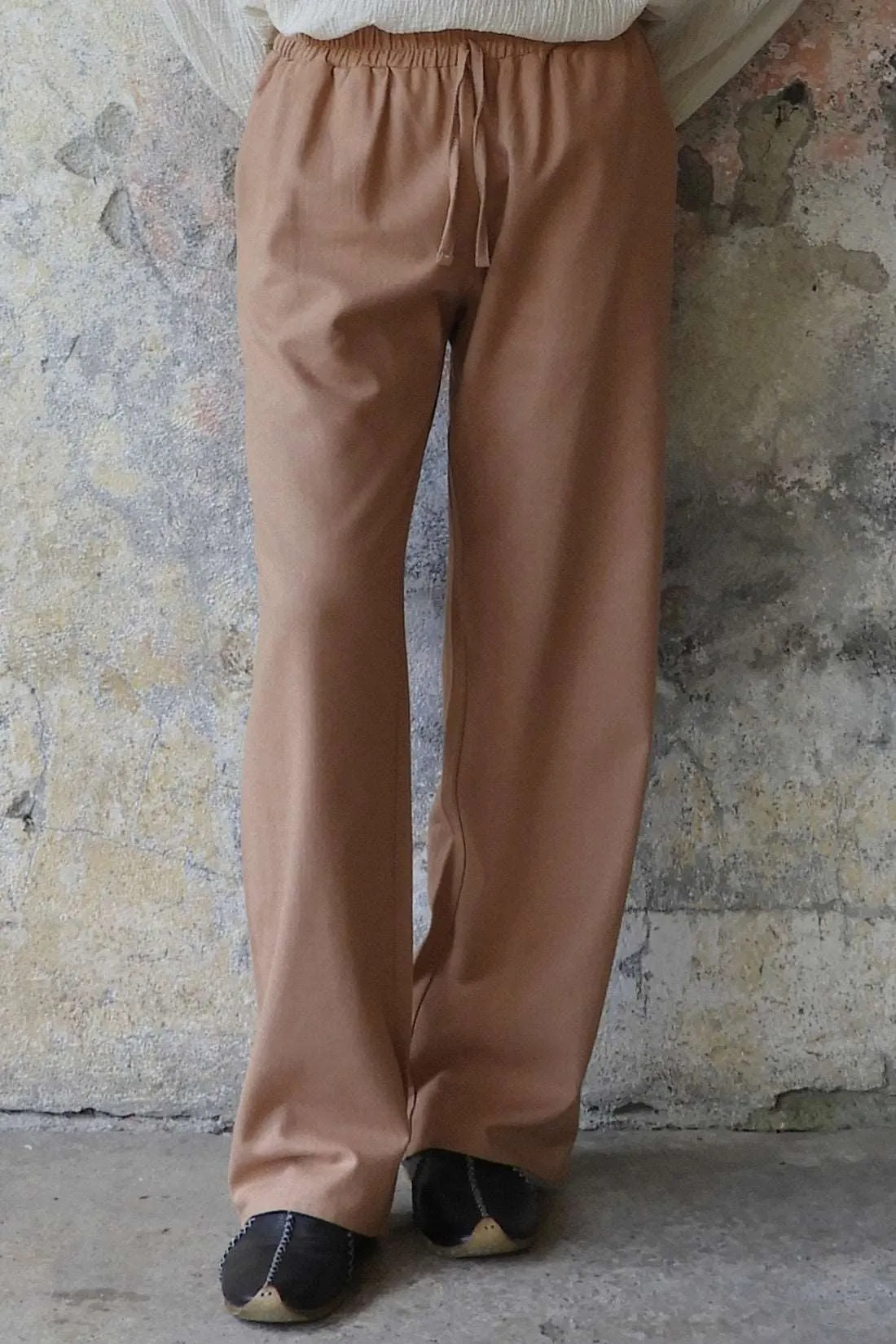 BEACH Men's Linen Blend Pants (Tan, Brown)