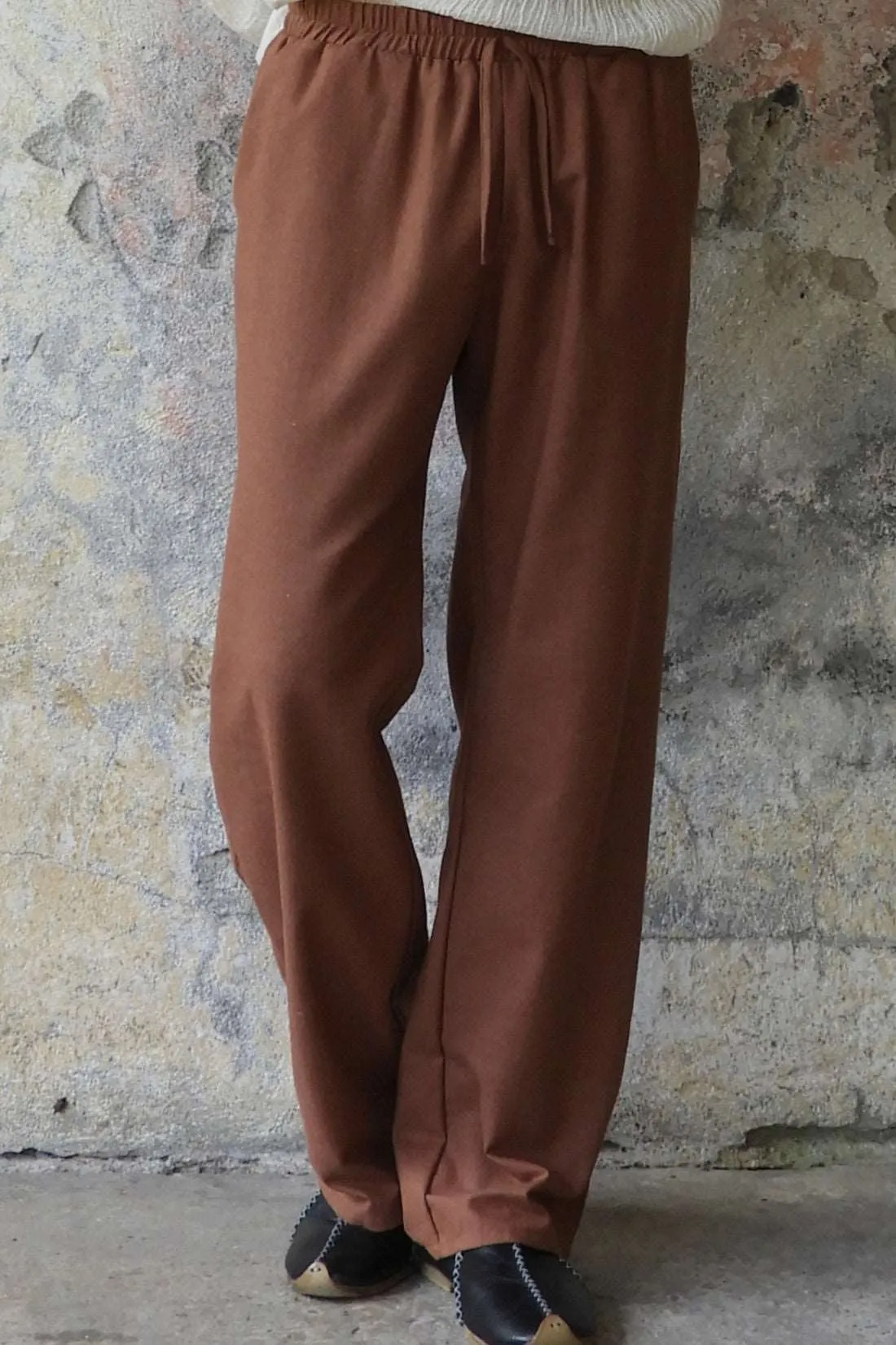 BEACH Men's Linen Blend Pants (Tan, Brown)