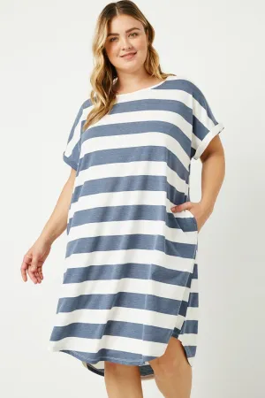 Beach Vibes Stripe Dress Plus