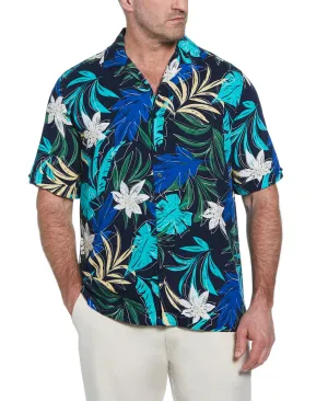Big & Tall All-Over Tropical Print Shirt