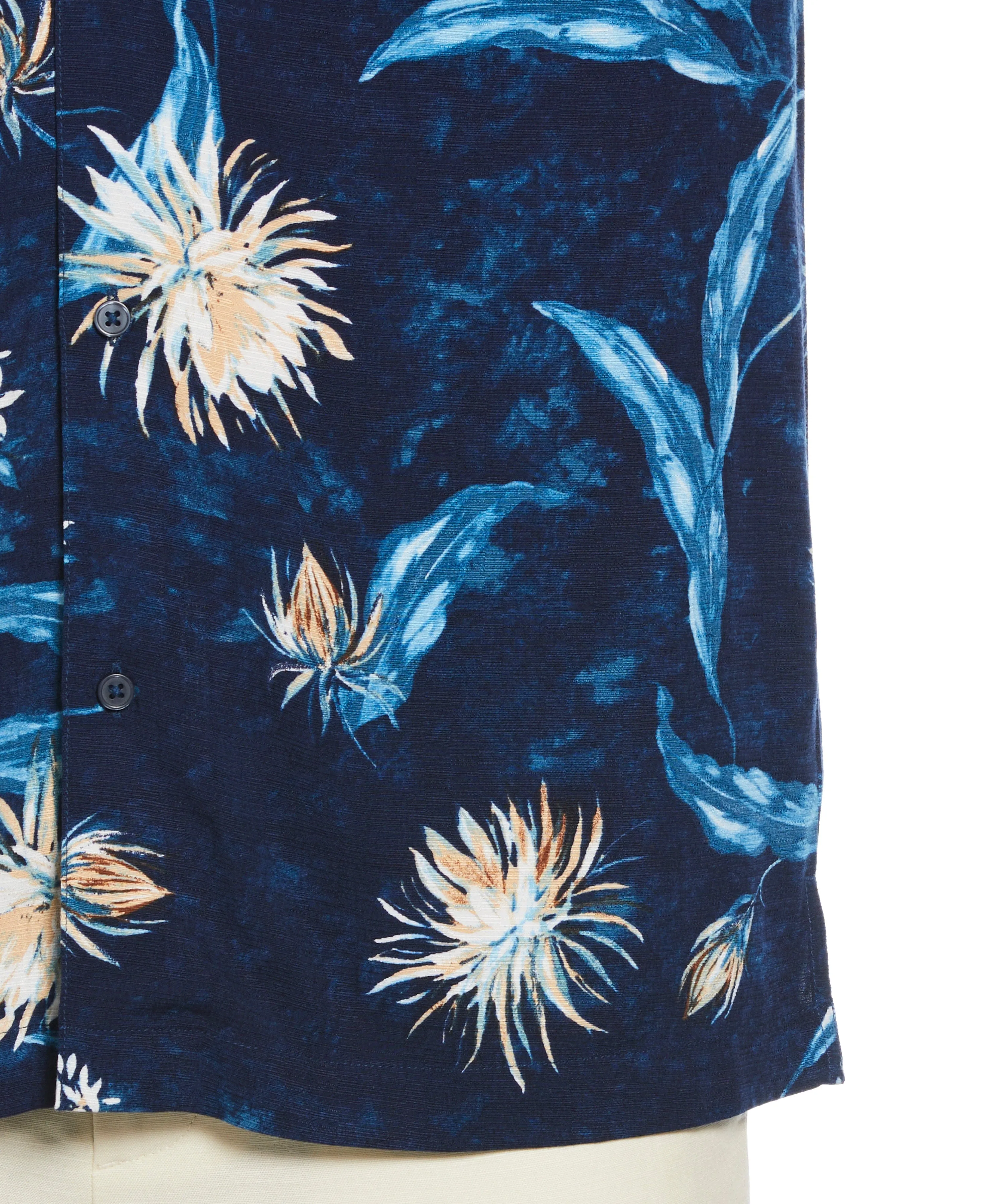 Big & Tall Floral Print Cuban Collar Shirt