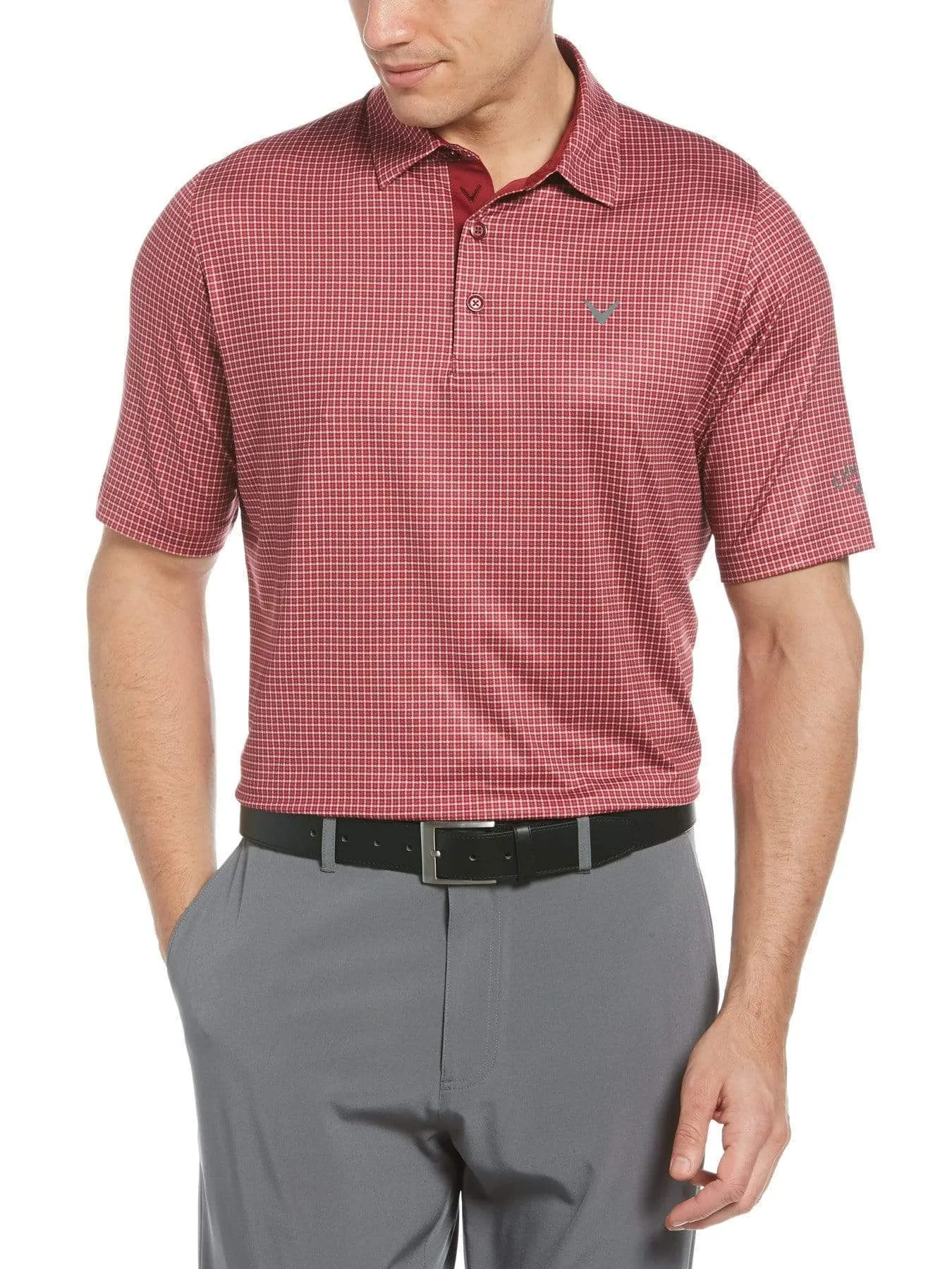 Big & Tall Tattersall Swing Tech™ Polo