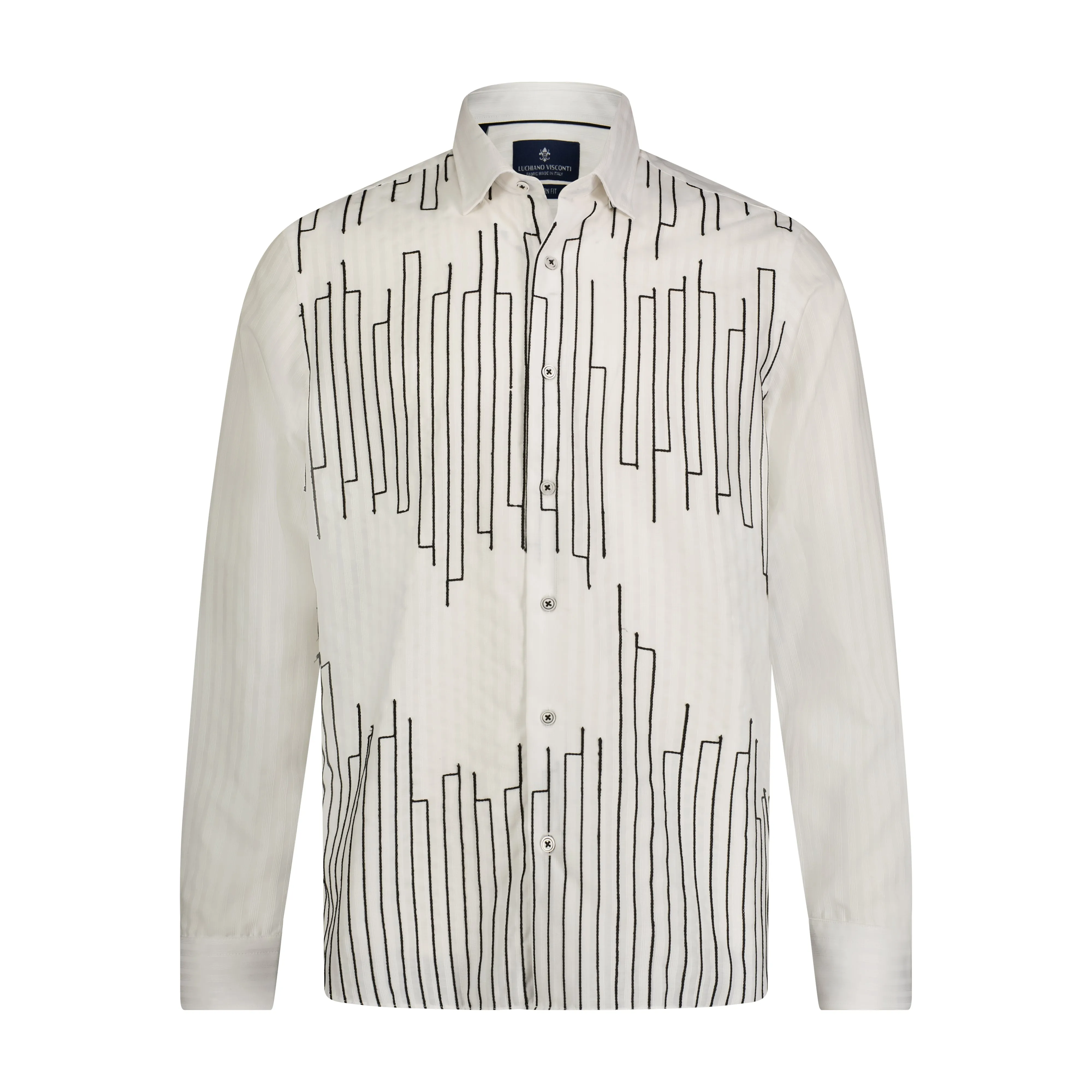 Black and White Stripe Long Sleeve Shirt