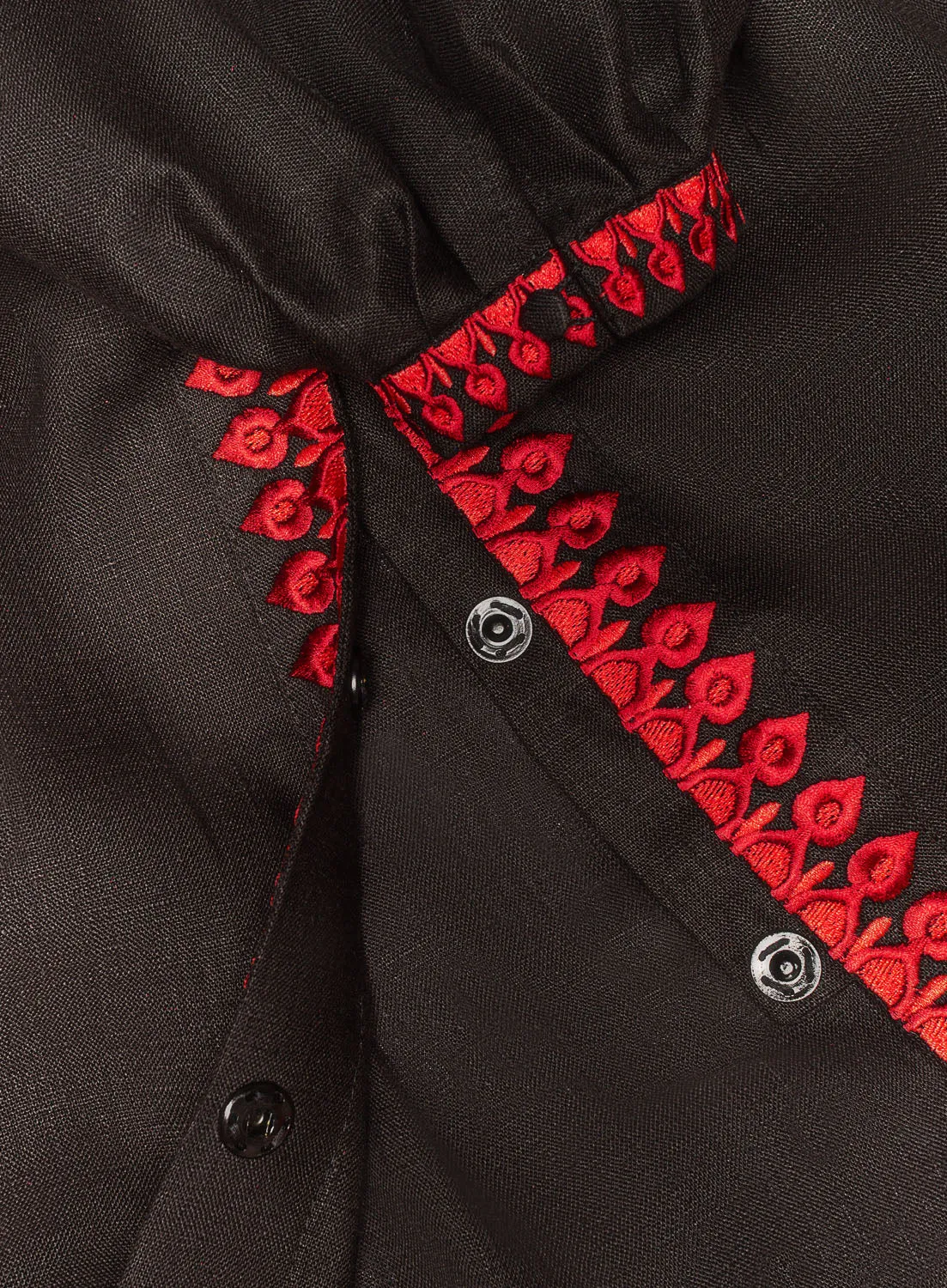 Black embroidered dress