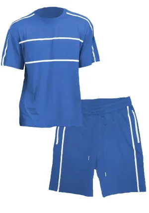 Blue Jordan Tshirt Short Set