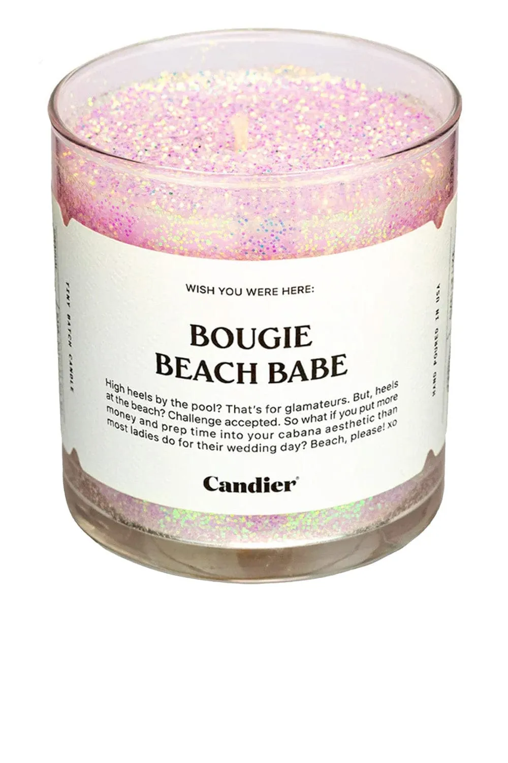 Bougie Beach Babe Glitter Candle