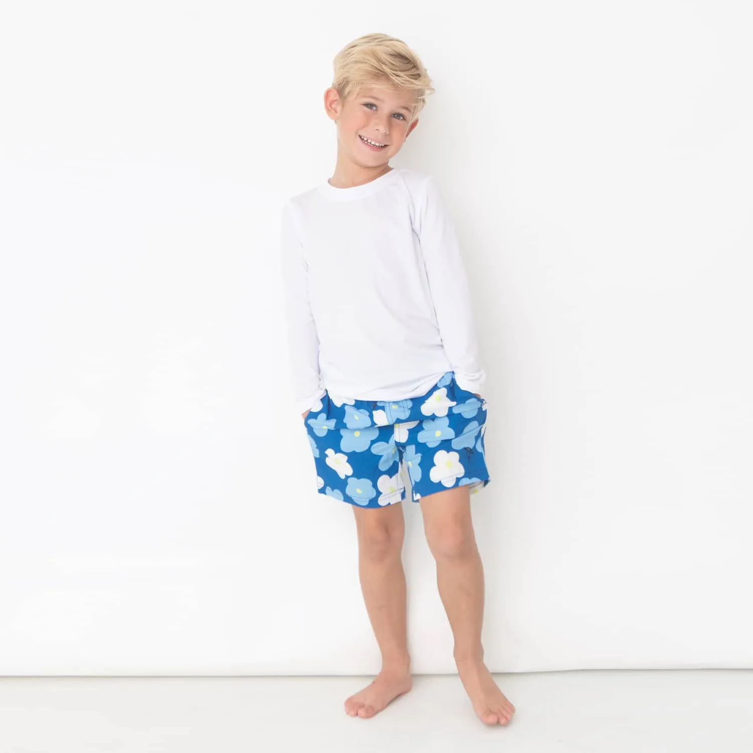 Boys Trunks - Blue Daisy