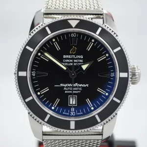 Breitling Super Ocean Heritage 46 Automatic A17320 Steel Mesh Wristwatch