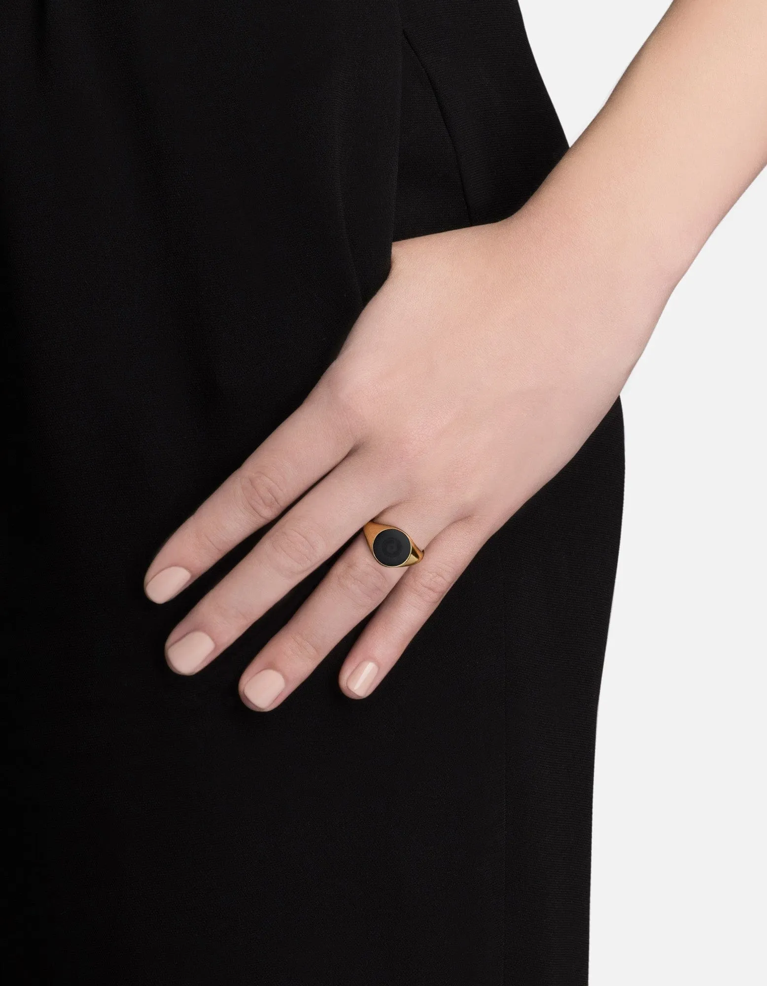 Camera Signet Ring, 14k Gold