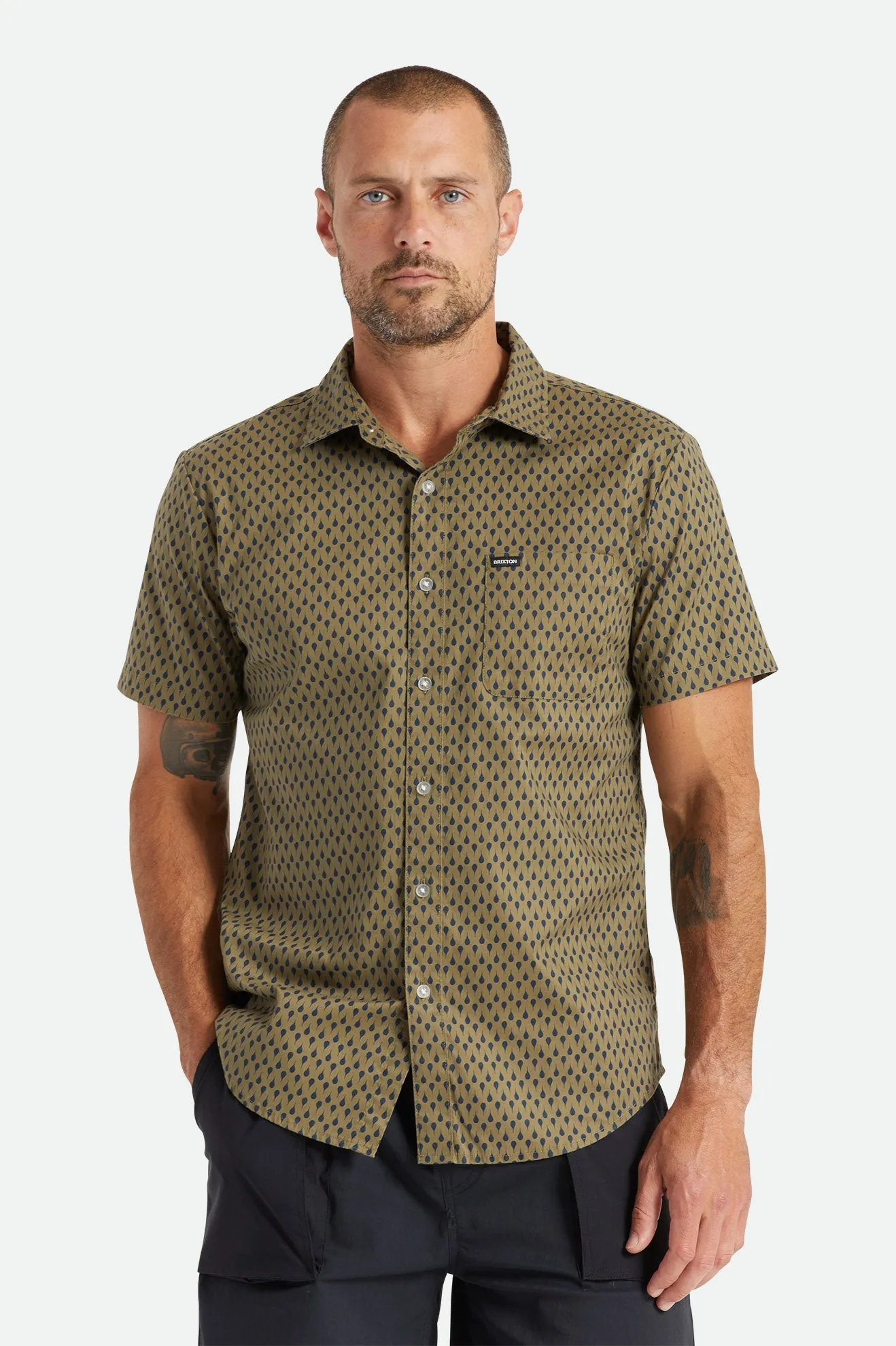 Charter Print S/S Woven - Black/White