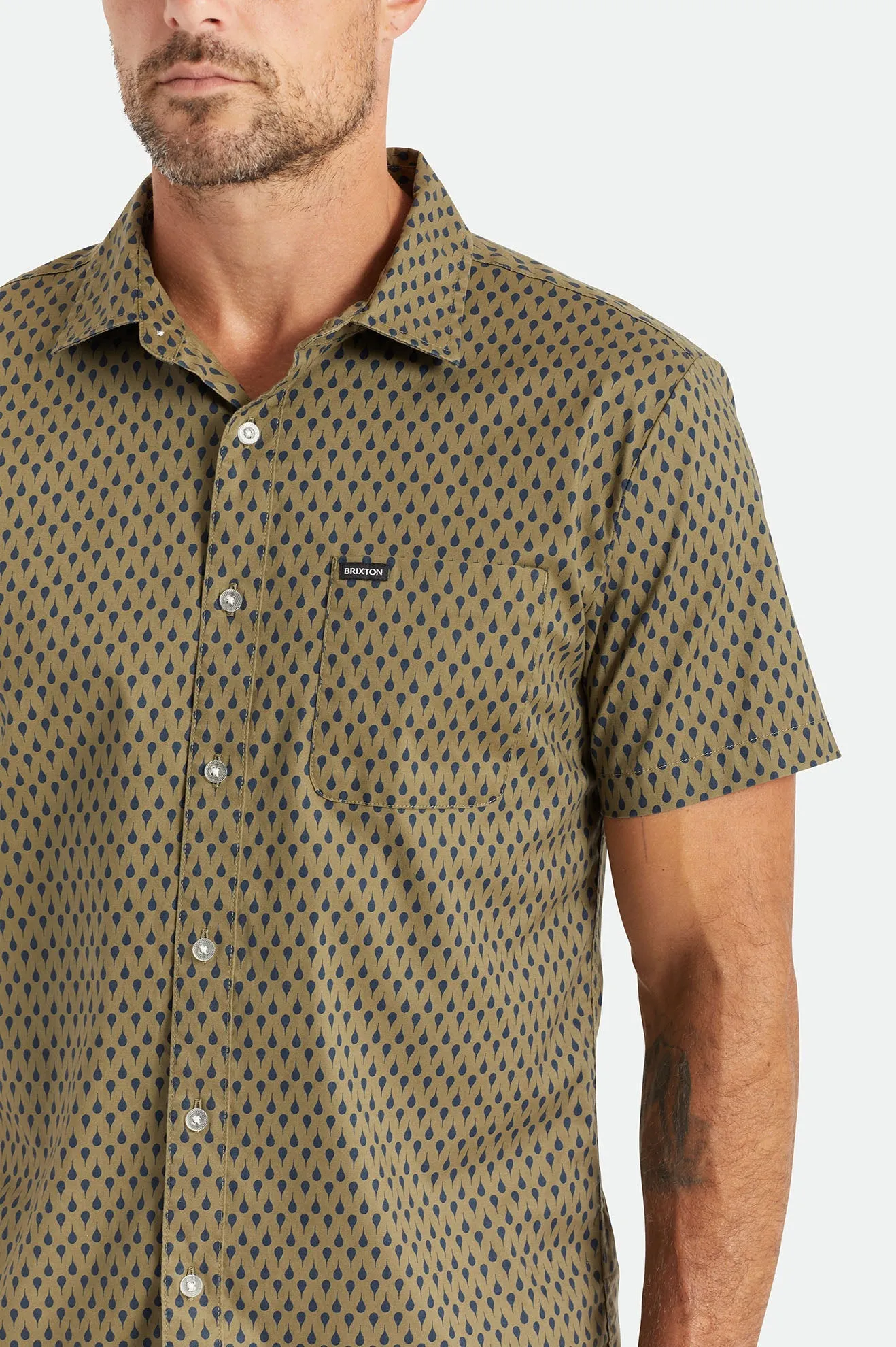 Charter Print S/S Woven - Black/White