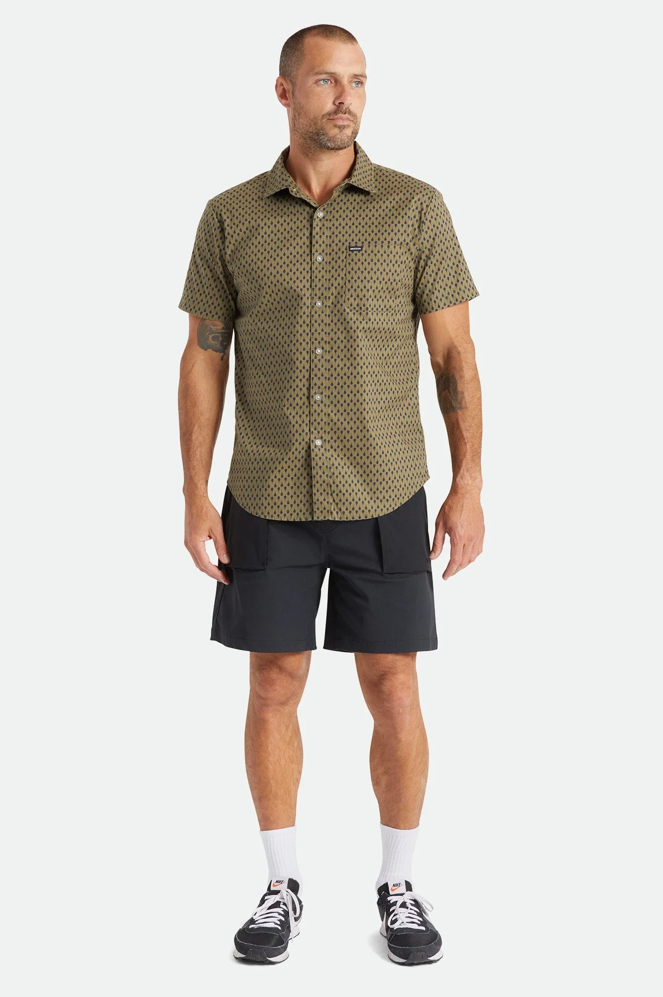 Charter Print S/S Woven - Black/White