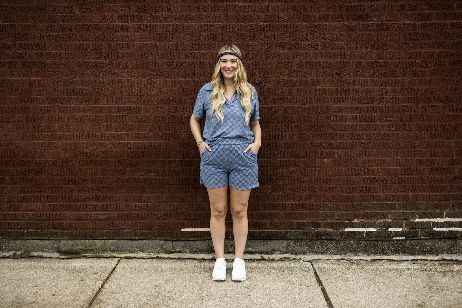 colette shorts in blue