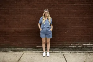 colette shorts in blue