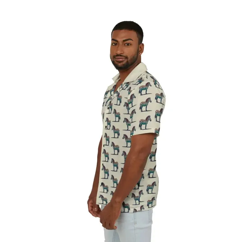 Cool Vibes Hawaiian Camp Shirt with Linen Texture