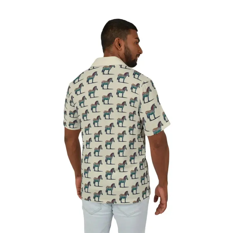 Cool Vibes Hawaiian Camp Shirt with Linen Texture