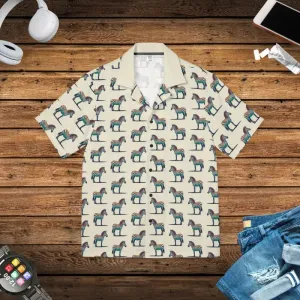 Cool Vibes Hawaiian Camp Shirt with Linen Texture