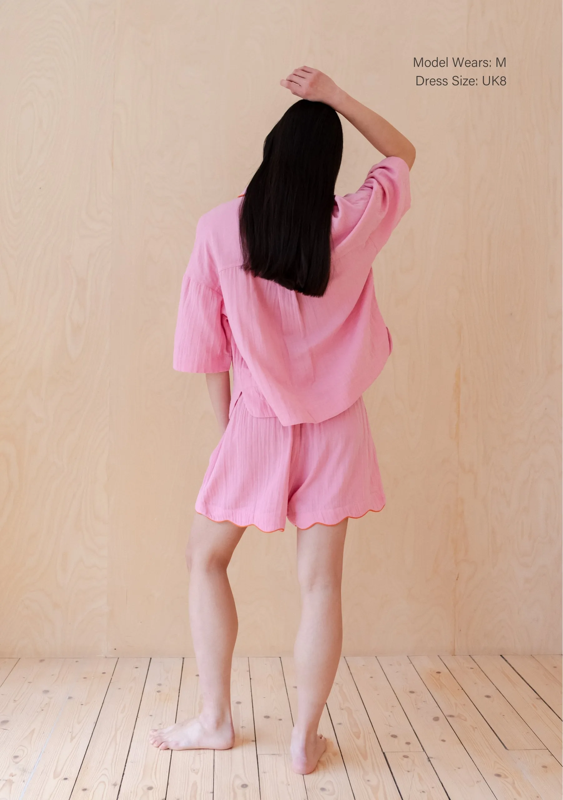 Cotton Pyjamas in Pink Scallop
