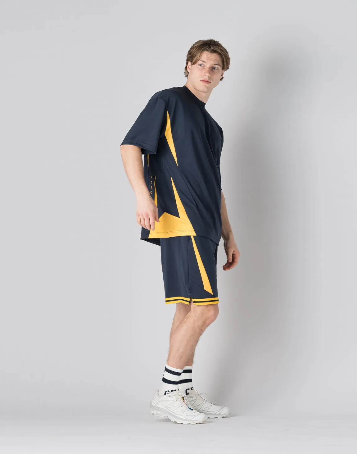 CRONOS pinhole mesh T-shirts【NAVY】