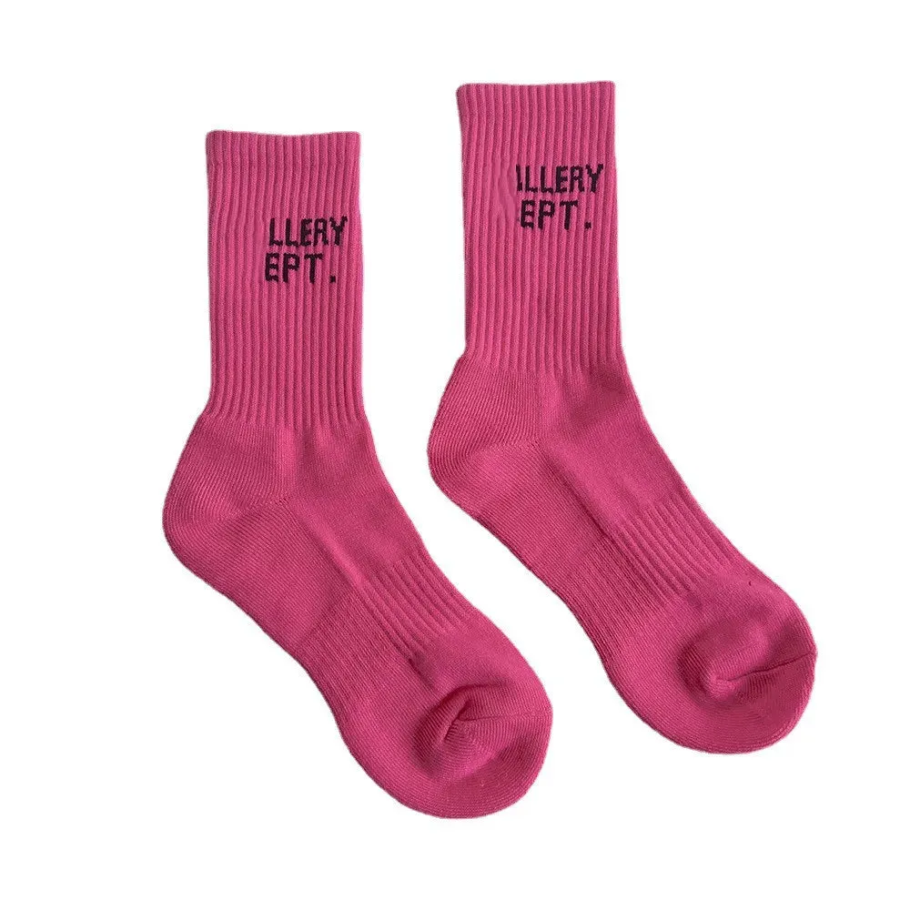 Designer Sock Autumn And Winter Dept Sock Graffiti Letters Street Art Gallerydept Sock Cotton Towel Bottom Harajuku Street Sports Socks Gallary Dept Sock 4099