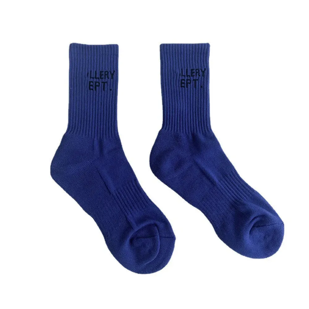 Designer Sock Autumn And Winter Dept Sock Graffiti Letters Street Art Gallerydept Sock Cotton Towel Bottom Harajuku Street Sports Socks Gallary Dept Sock 4099