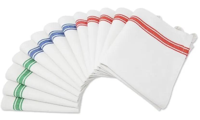 Don't be Afraid to take Whisks Striped Kitchen Towel