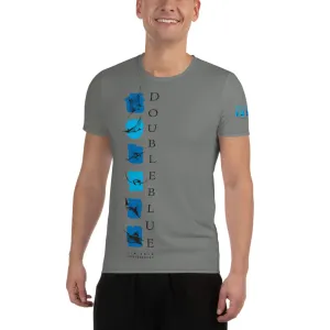 Double Blue Logo T - Photography by TIM ROCK - All-Over Print Men's Athletic T-shirt