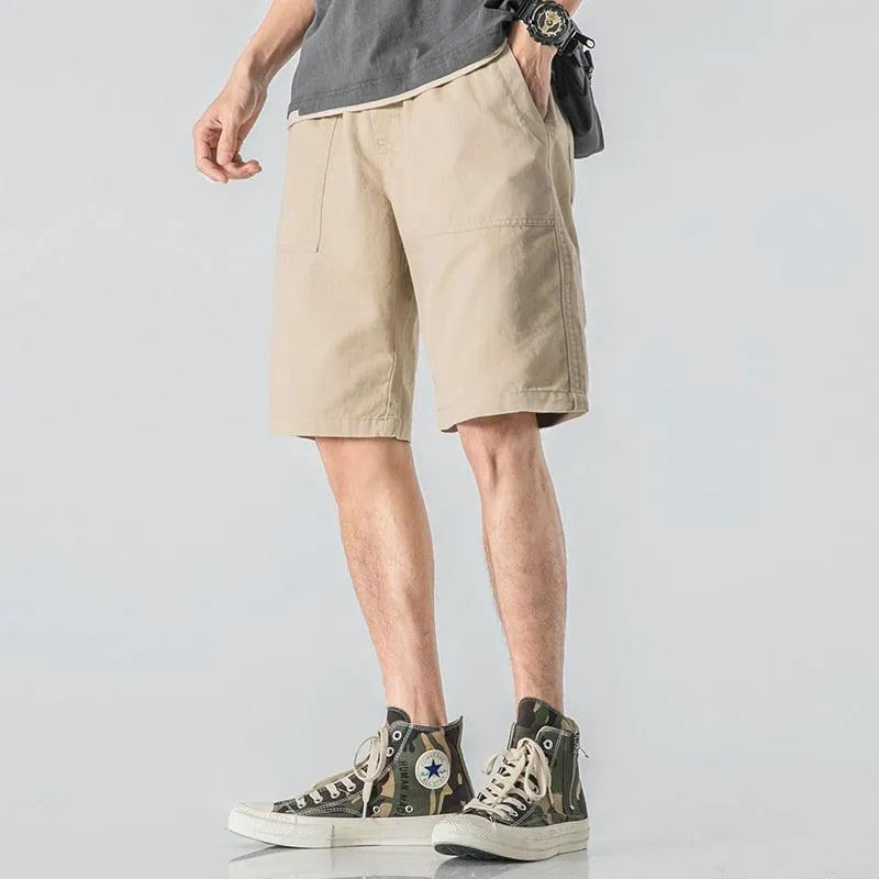 Drawstring Elastic Track Shorts