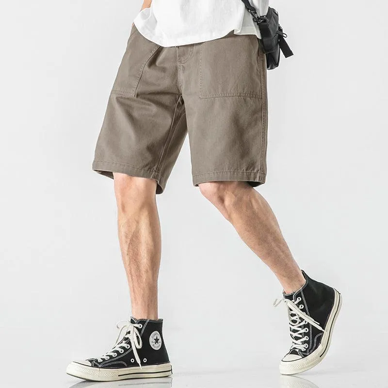 Drawstring Elastic Track Shorts