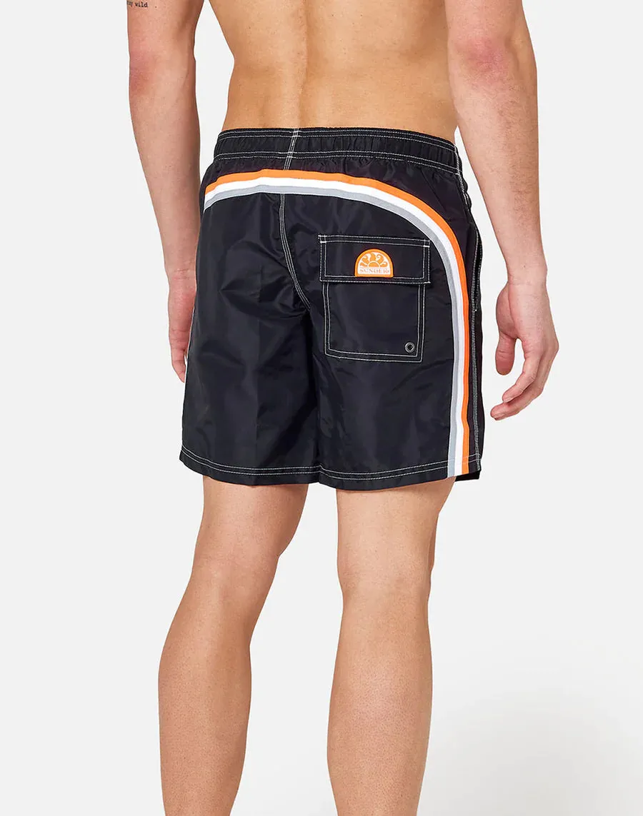ELASTIC WAIST SWIM TRUNK