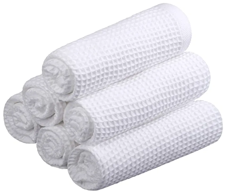 Embroidered Love Waffle Towel