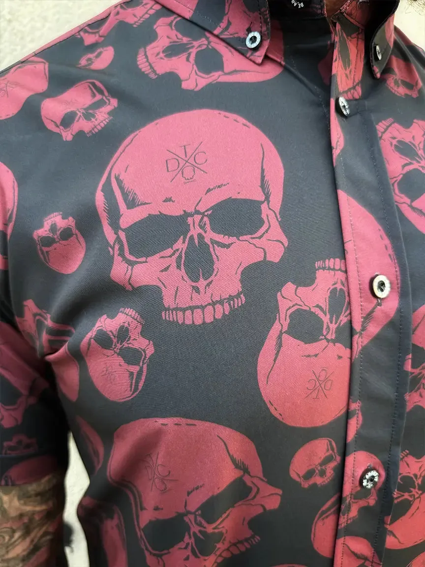 ESSENTIAL BURGUNDY BE ABOUT IT BUTTON UP