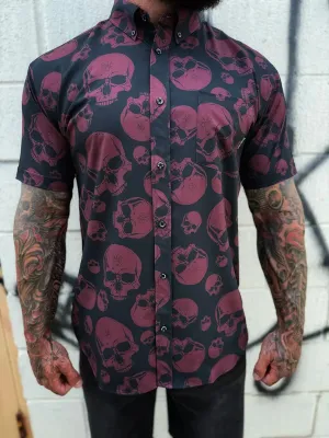 ESSENTIAL BURGUNDY BE ABOUT IT BUTTON UP
