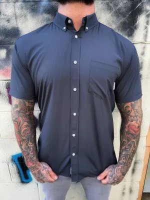 ESSENTIAL DEEP BLUE BUTTON UP