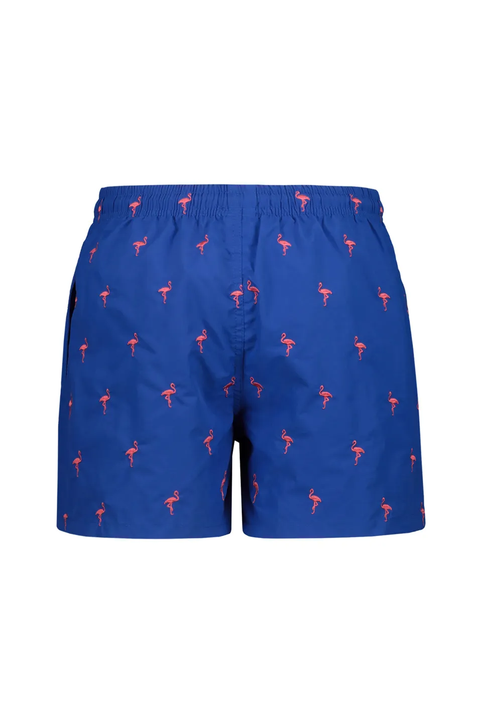 Flamingo Detail Swim Shorts In Blue