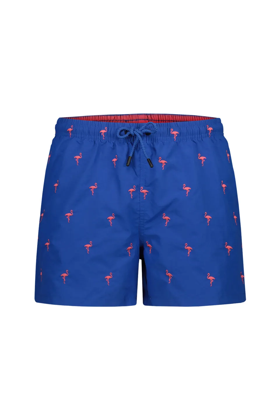 Flamingo Detail Swim Shorts In Blue