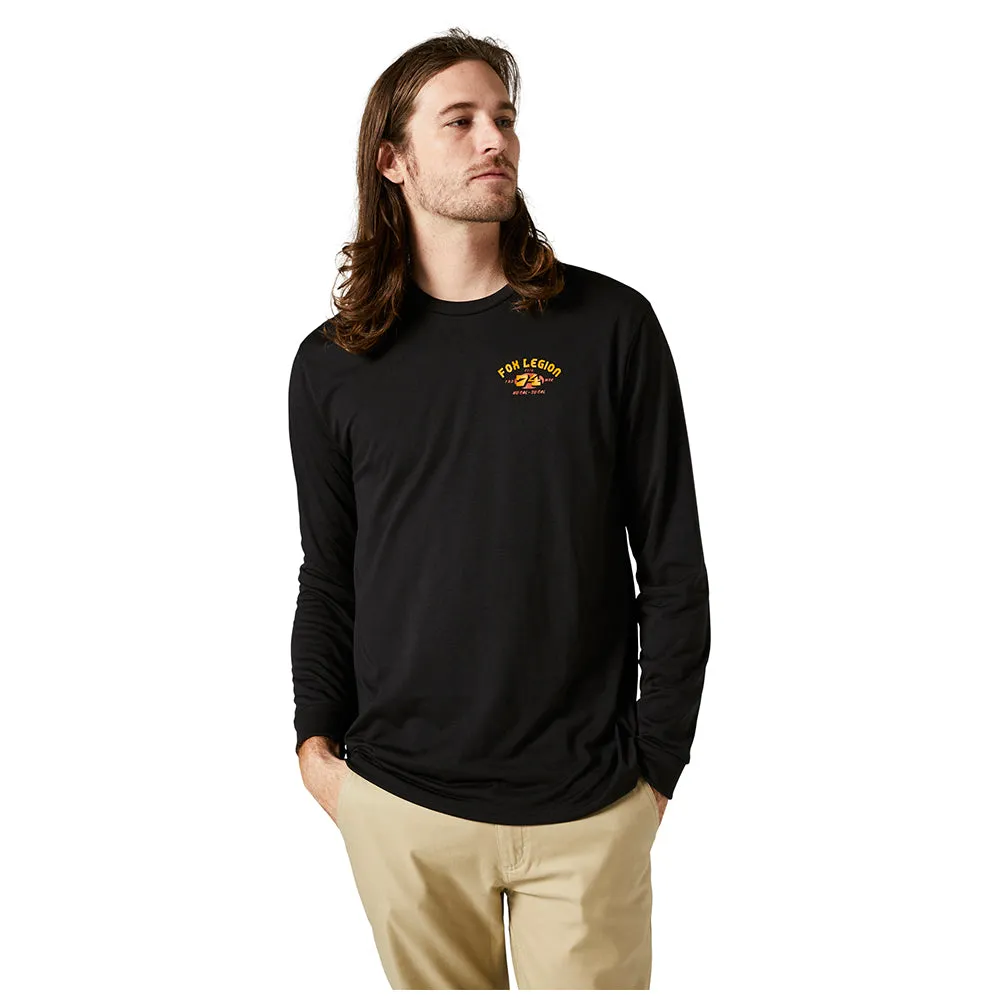 FOX AT BAY LS TECH TEE [BLACK]