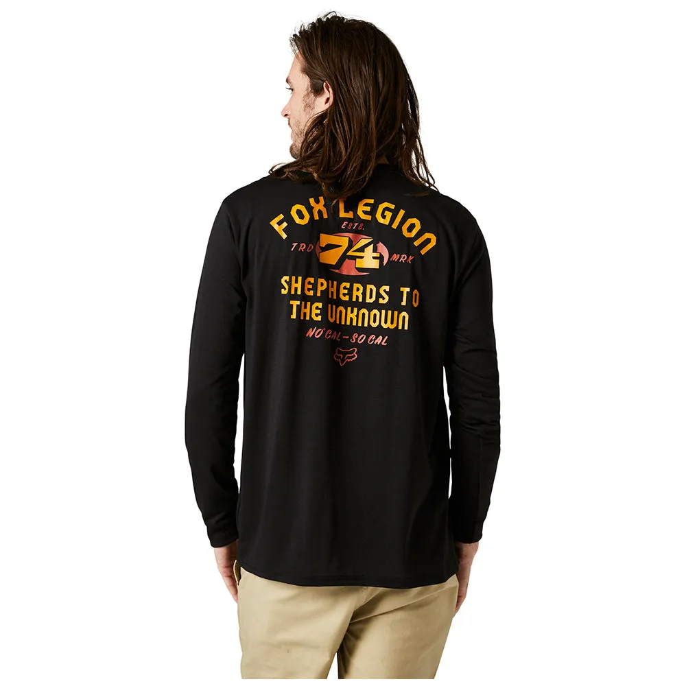 FOX AT BAY LS TECH TEE [BLACK]